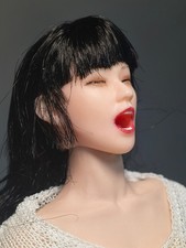 1:6 Sexy Boca Abierta Niña Mujer Cabeza Esculpida Para 12" Mujer Figura de Acción Cuerpo