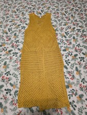 Moral Fiber Women's Light Brown Boho 70's Style Cardigan Sweater Size Small