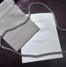 Authentic David Yurman box chain necklace men/women 24" 4.8mm