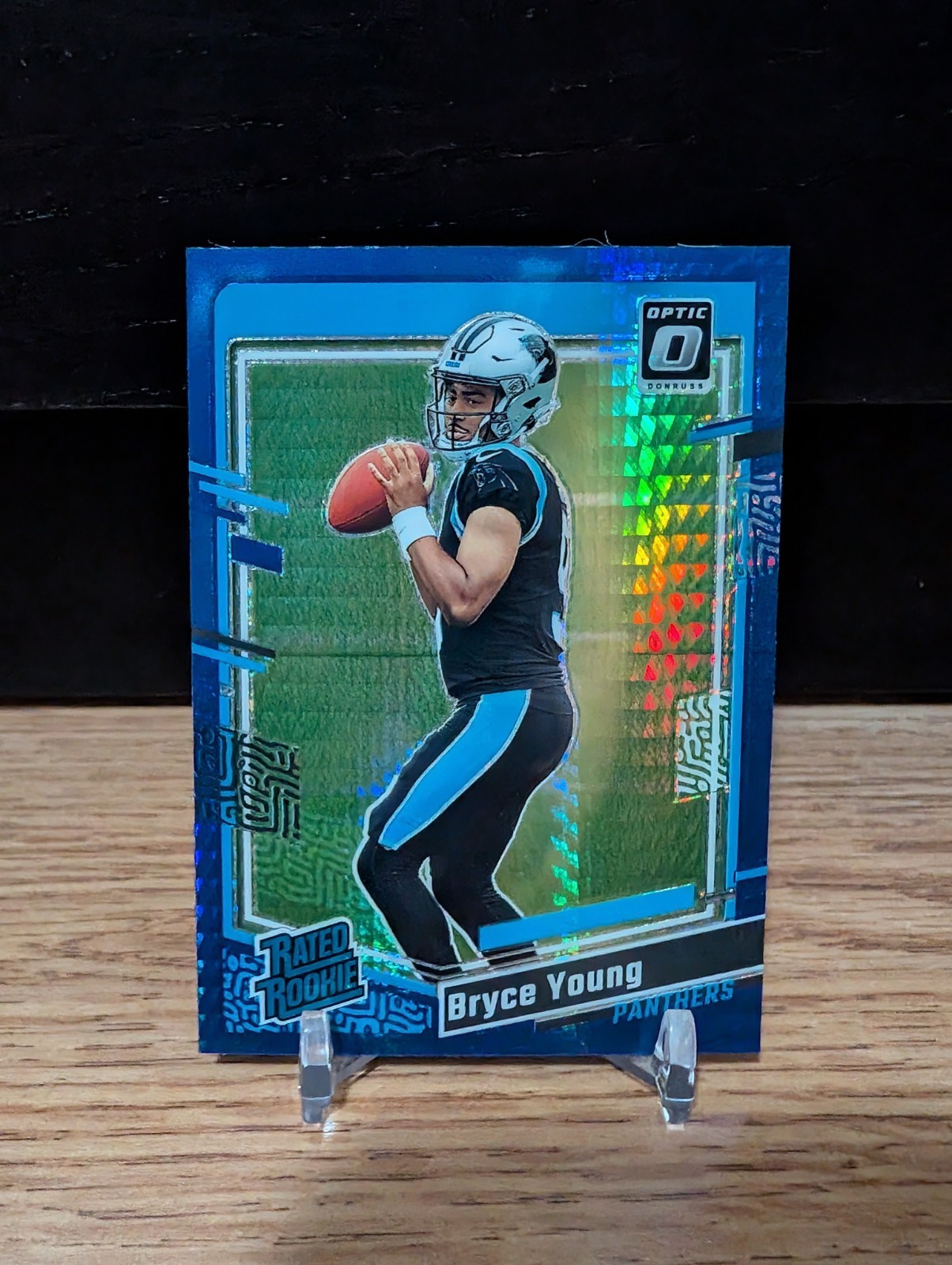 Bryce Young Panini Donruss Optic #213 Blue Hyper