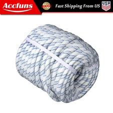 1/2" x 120' Double Braided Polyester Rope 8400 Lbs Breaking Strength For Swing