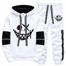 Men's 2 Piece Tracksuit Set Graphic Hoodie Sweatpants Gothic Casual Streetwear