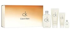 CK ONE by Calvin Klein for Unisex 4 pcs SET 6.7 oz EDT Spray BODY LOTION WASH