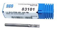 83101 Kyocera SGS 3.00mm Carbide CFRP Router Square End TiB2 Coated 0.1181" Dia