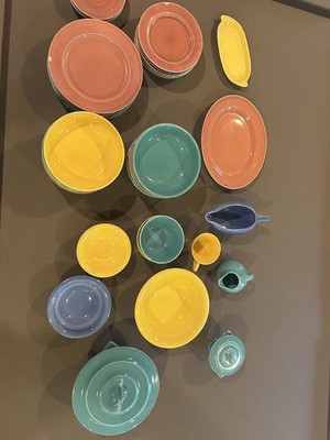 Vintage 44 pc Dish Set-??Homer Laughlin?? Or Casual California??-Some Chips