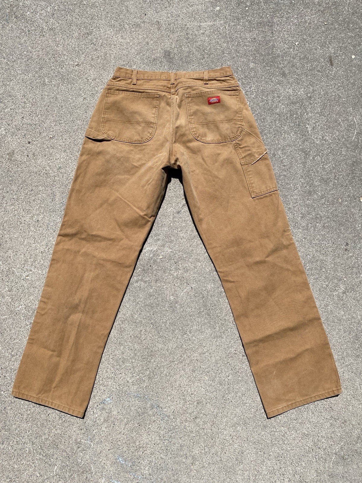 Dickies Mens 34x32 Brown Carpenter Work Pants Heavy Duty Duck Canvas