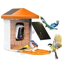 Smart Bird Feeder with Camera, Solar Bird Feeder -HD Live Night Vision Camera AI