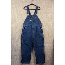 Key Imperial Mens Denim Bib Overalls Indigo Blue Cotton Workwear 42x29