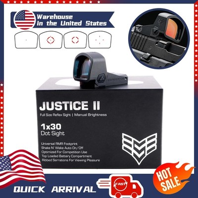 SWAMPFOX Justice II 1x30mm 6MOA Multi-Reticle Red/Green Dot Optic Sight For RMR