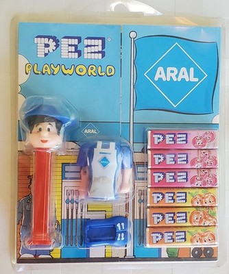 VTG PEZ Playworld ARAL Red Head 4.9 GERMANY NEW Sealed Bonbons Gift Quality Set