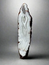 Rare High-Grade Parallax White Moroccan Agate | Atlas Mountains | Mirror Polish