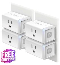 Kasa Smart Plug 4 Pack WiFi Outlet Alexa Google Home 15A HS103P4