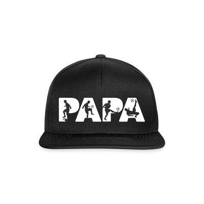 Papa Fußball Silhouette Vater Snapback Cap
