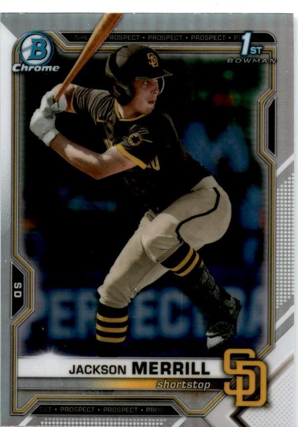 2021 Bowman Draft #BDC-119 Jackson Merrill Chrome Refractor