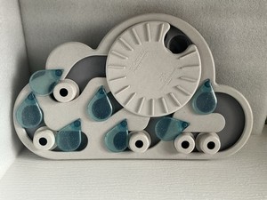 Catstages Rainy Day Puzzle & Play,Treat Puzzle Cat Toy 15.4 in x 9.4 in, Gray