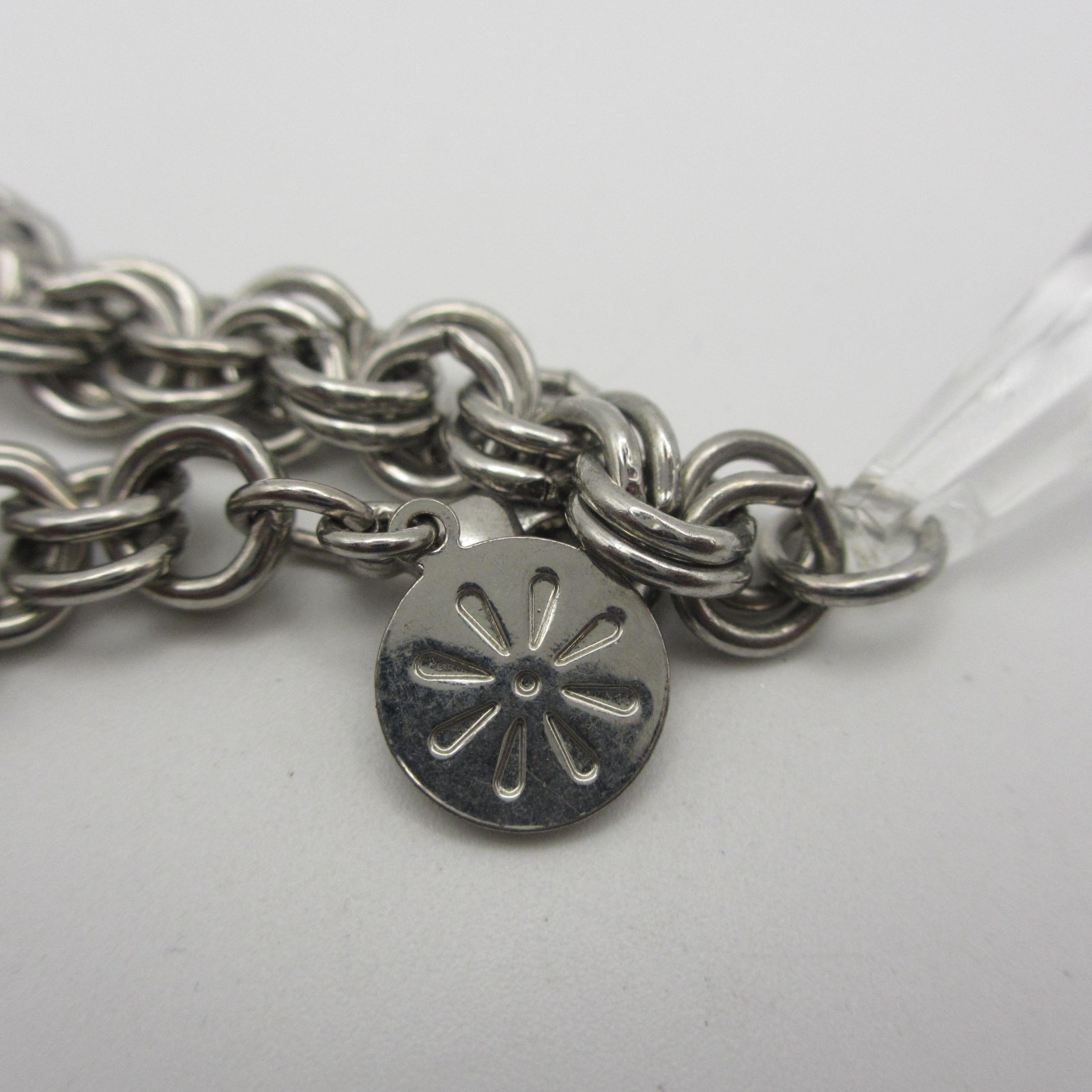 Lucite Necklace Drop Dangle Statement Silver Tone… - image 11