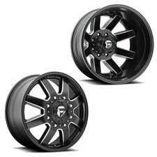 20x8.25 D538 Fuel Maverick Black Milled 11-up Gm Dually Wheels 8x210 Set Of 6