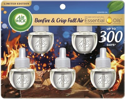 Air Wick Plug in Scented Oil Refill, 5ct, 0.67 Fl Oz (Pack of 5), Multicolor 