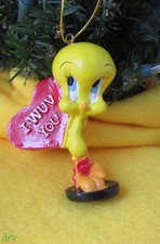 Tweety Bird Tasmanian Devil Ornaments New In unopened Box