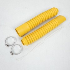 Paire soufflet protection de fourche Ø32mm 340mm Jaune 3AS Racing pour moto Neuf