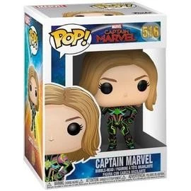 Figurine Funko! Pop - Marvel : Captain Marvel - Captain Marvel with Neon Suit - Photo 1/3