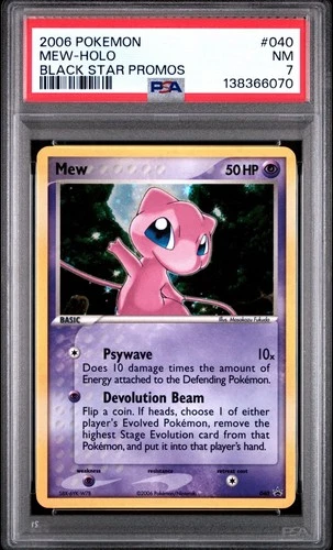 PSA 7 Mew Holo 040 Black Star Promos 2006 - Pokémon TCG