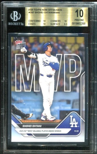 2025 Topps Now MVP #OS7 Shohei Ohtani card BGS 10