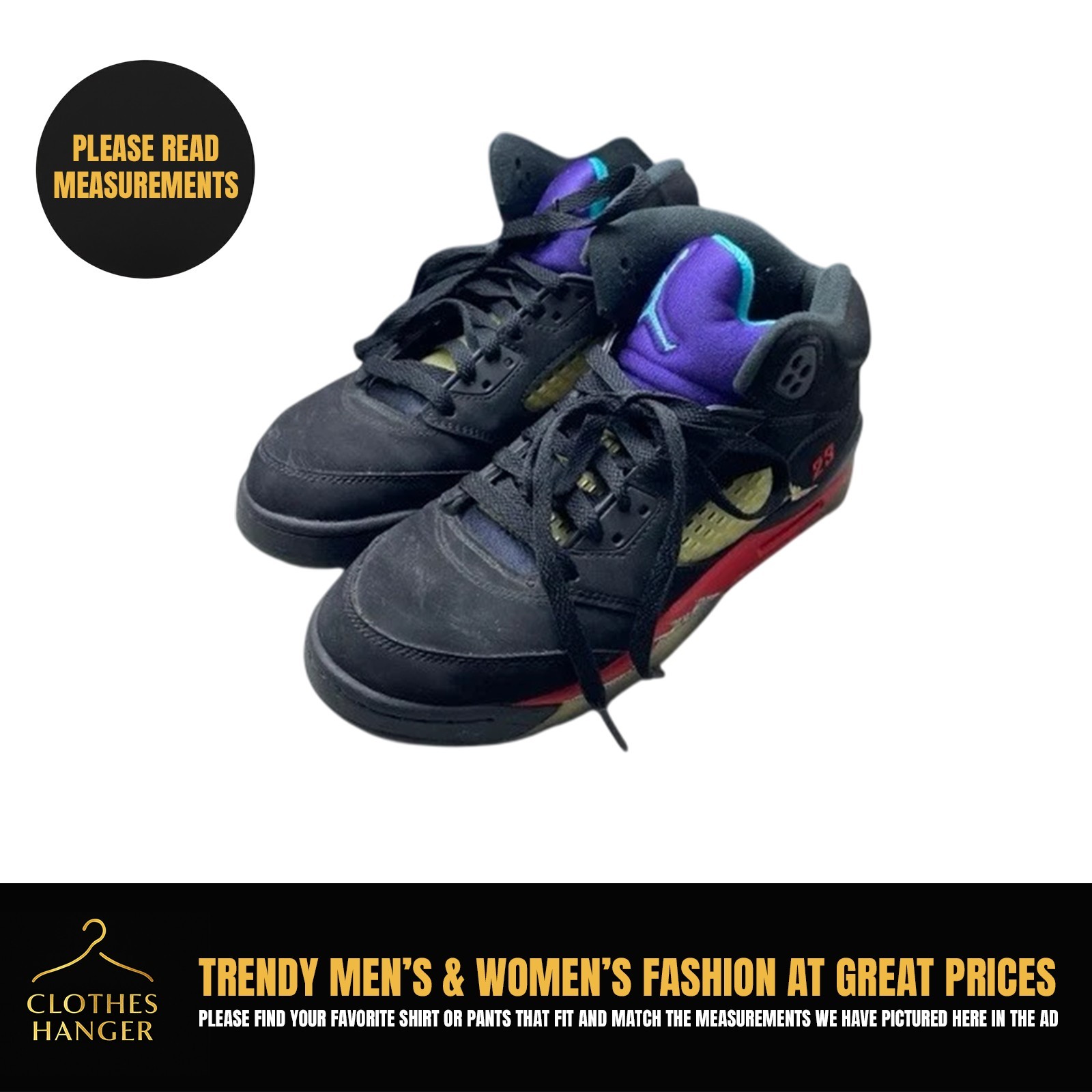 Nike Air Jordan 5 Retro GS 'TOP 3'  CZ2989-001  Youth Size 6