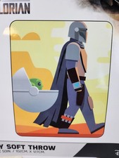 Star Wars Mandalorian Grogu Baby Yoda Throw Blanket 40X50 Fleece Disney Kids