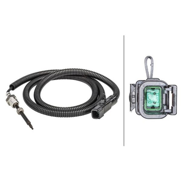 Sensor Abgastemperatur 2-Polig 1.005 Mm Kabel Hella FüR U.A. Volvo FM-image