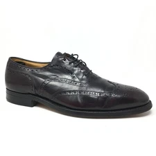 Johnston & Murphy Aristocraft Oxfords Dress Shoes Mens Size 10 Burgundy Leather