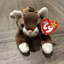Beanie Babies Baby Ty Pounce The Cat 2 Tone Browns 1997 Retired Collectible