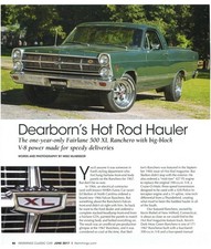 1967 Ford Fairlane 500 Ranchero Xl 390 V8 4 Speed Color 3 Page Article 1967 Ford Fairlane 500 Ranchero Xl 390 V8 4 Speed Color 3 Page Article