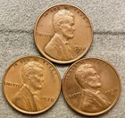 1938-p 1938-D 1938-S  Lincoln Wheat Cents - [XF EF] Extremely Fine ~ B682