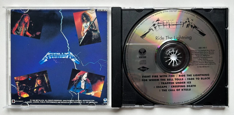 Metallica Ride the Lightning CD - Disc like new - image 2 of 3