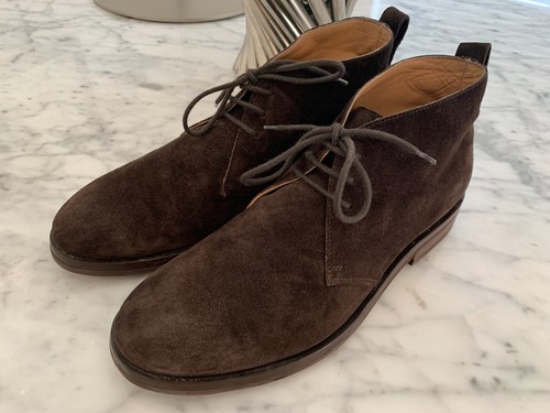 Botas Chukka KOIO Lucca Gamuza Marrón Con Cordones Talla 42/ EE. UU. Talla 9 Hechas en Italia - Imagen 2 de 15
