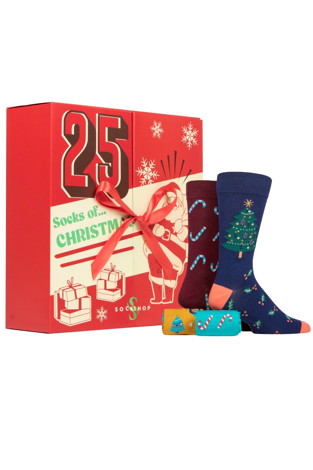 Christmas Gift Socks Advent Calendars 25 Pairs Mens, Ladies