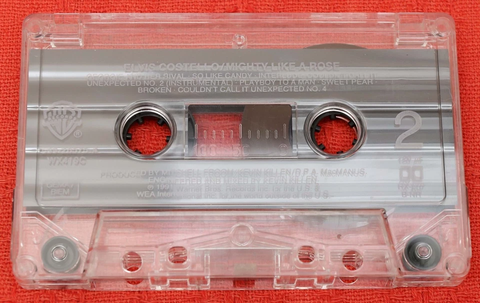 ELVIS COSTELLO - UK CASSETTE TAPE - MIGHTY LIKE A ROSE - Image 2 of 4