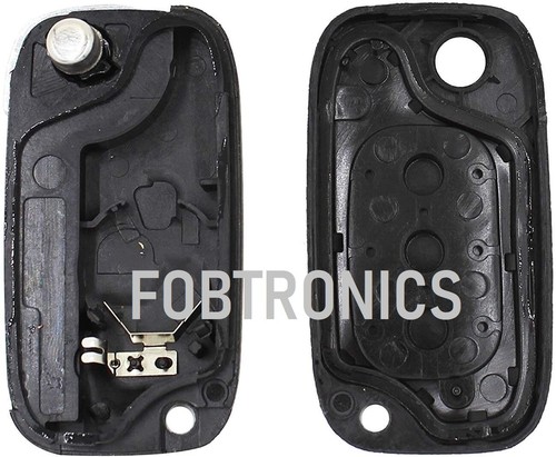 ESTUCHE LLAVERO ABATIBLE DE 3 BOTONES PARA RENAULT CLIO KANGOO MODUS MEGANE CON LOGOTIPO (A80) - Imagen 2 de 5