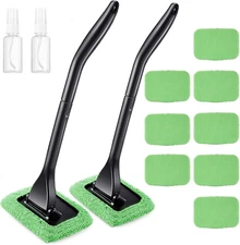 2 Pack Windshield Cleaning Tool Windshield Cleaning Wand Auto Window Cleaner wit