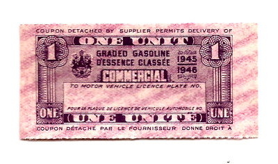 1 WW2 CANADA Canadian GASOLINE GAS RATION COUPON TICKET WAR TIME | eBay