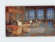 Postcard Main Lounge Jackson Lake Lodge Grand Teton National Park Wyoming USA