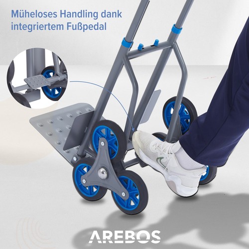 Treppenkarre Sackkarre Transportkarre 150kg klappbar Treppensteiger Stappelkarre - Bild 10 von 13