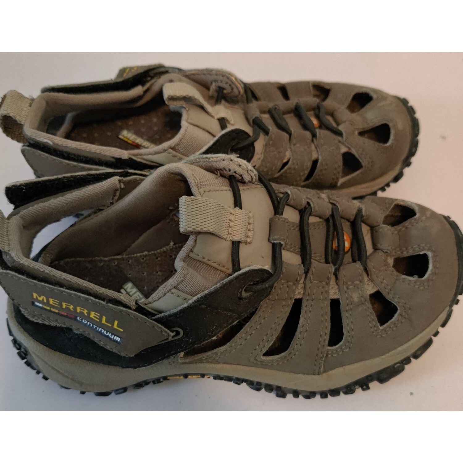 Merrell Closed Toe Tan Hiking Sandals Vibram Continuum Boy's Size 12 | eBay