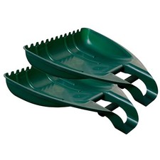 Image of 2 Leaf Grabber Handheld Collector Grabs Gather Leaves Garden Cleaning Scoop Claw