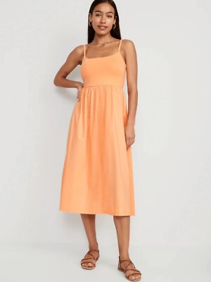Old Navy Women's Size Small ~ Fit & Flare Combination Midi Cami Dress $40  NWT | eBay
