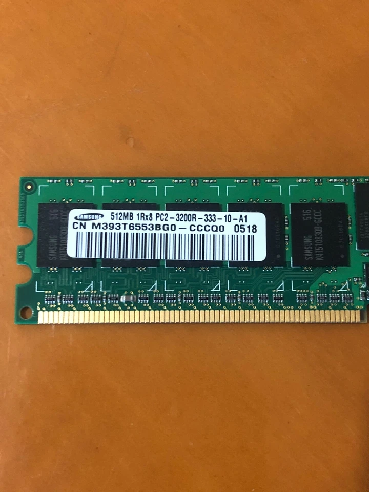 Samsung M393T6553BG0-CCCQ0 PC2-3200R DDR2 ECC P/N 345112-051 512MB Memory RAM - Image 2 of 4