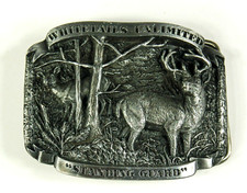Whitetails Unlimited Standing Guard western belt buckle Limited Edition