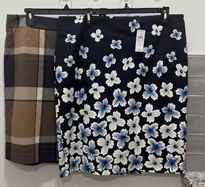 Pair of 2 Ann Taylor Loft Straight Skirts, Size 14, NWT