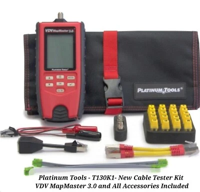 Platinum Tools,Test,Map,Network,Telcom,Coax,Tone,Length,VDV MapMaster 3.0 T130K1